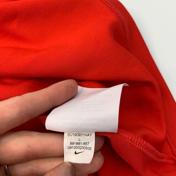 Nike Golf Shirt Mens L Large Red Moisture Wicking Performance Victory Polo - Picture 10 of 13